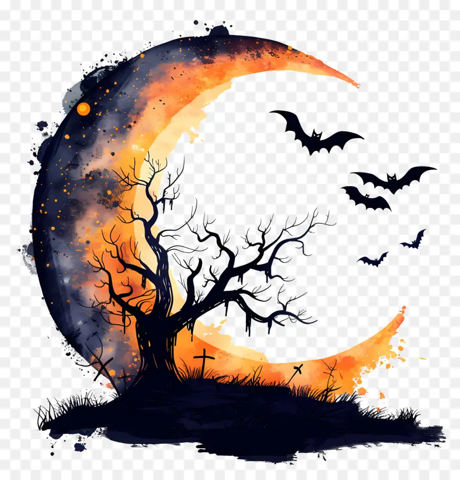 Halloween，Lune PNG