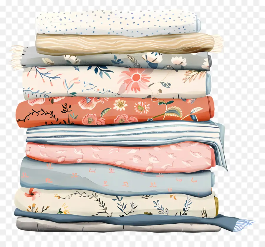 Pile De Tissu，Couvertures PNG