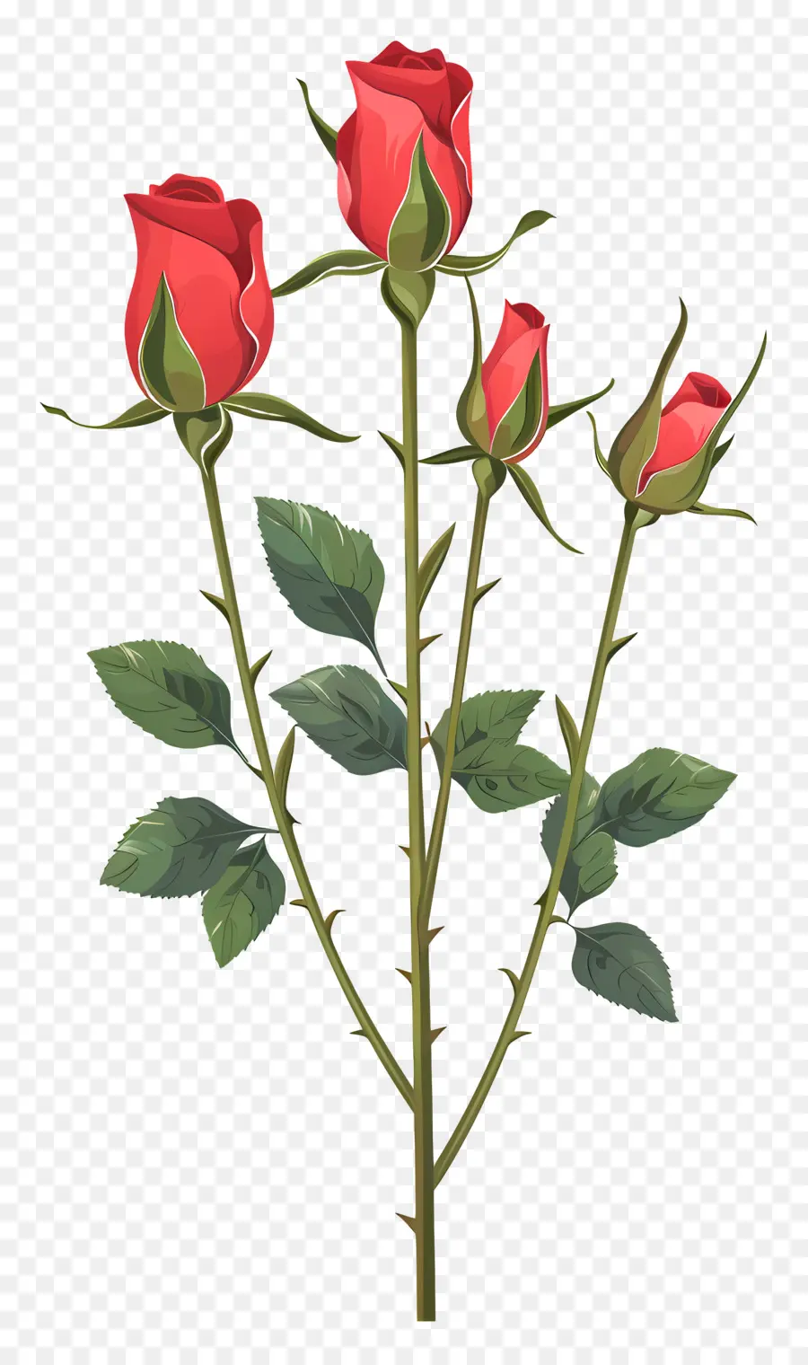 Boutons De Roses，Les Roses Rouges PNG