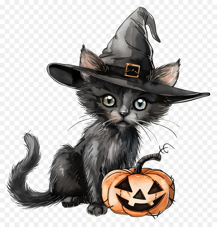 Halloween Chat，Chat Noir PNG