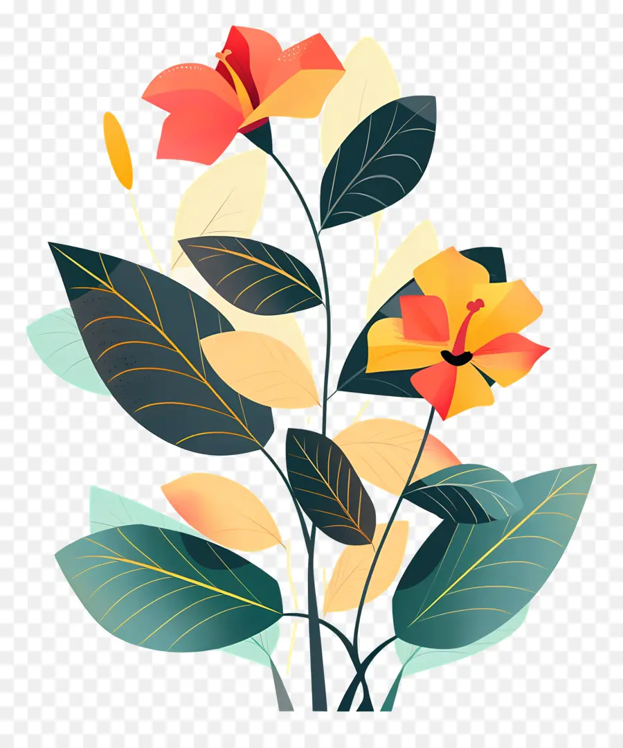 Arrangement Floral，Silhouette PNG