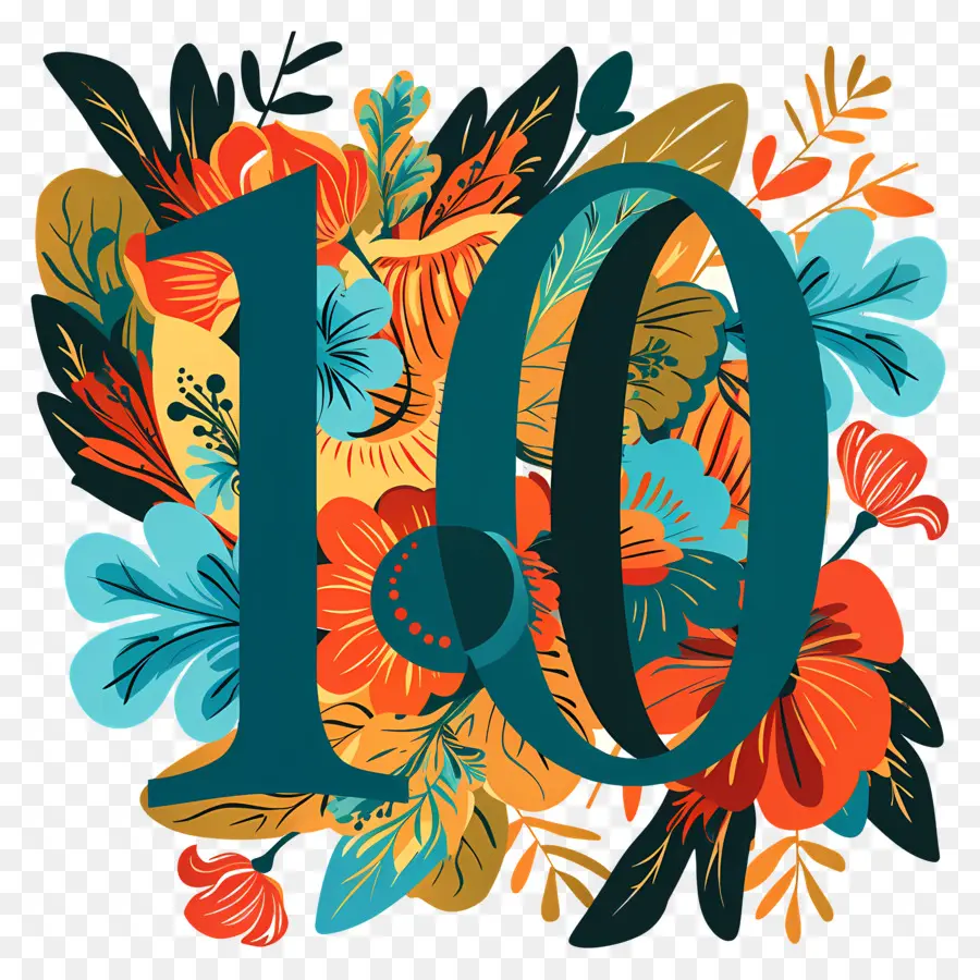 Numéro 10，Floral PNG