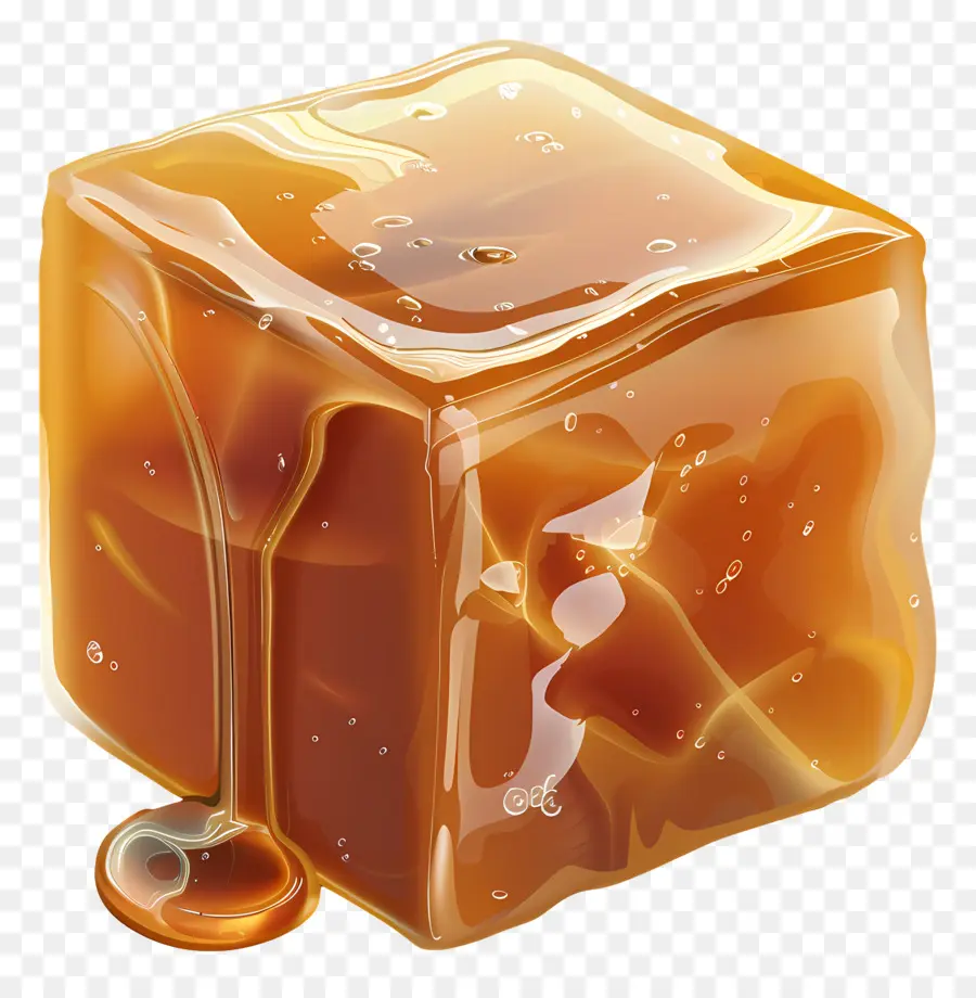 Cube De Caramel，Glace PNG