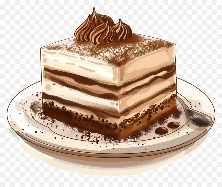 Tiramisu Gâteau，Gâteau Au Chocolat PNG