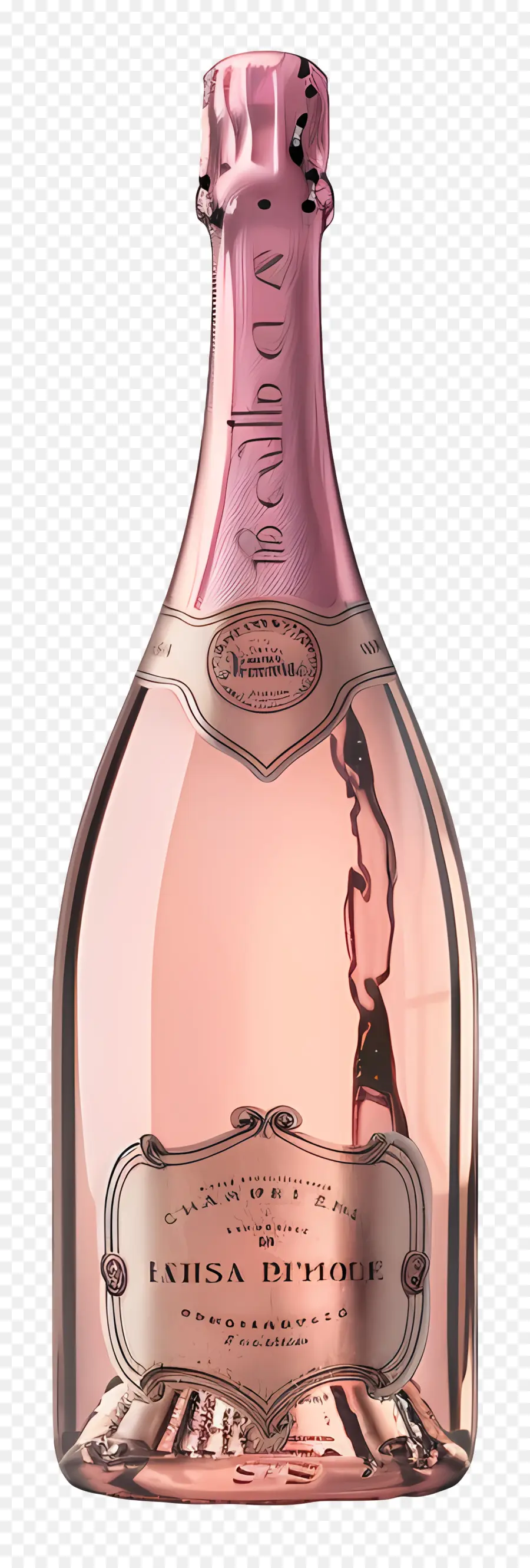 Champagne，Ruban Rose PNG