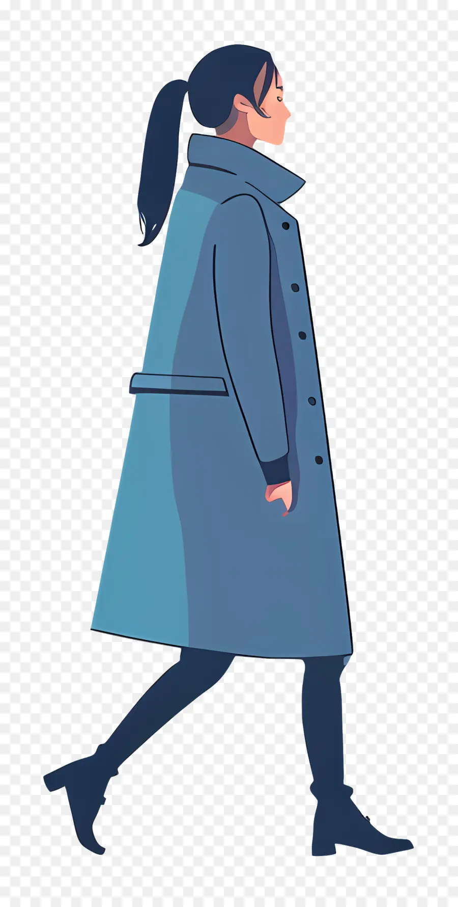 La Marche Femme，Trench Coat PNG