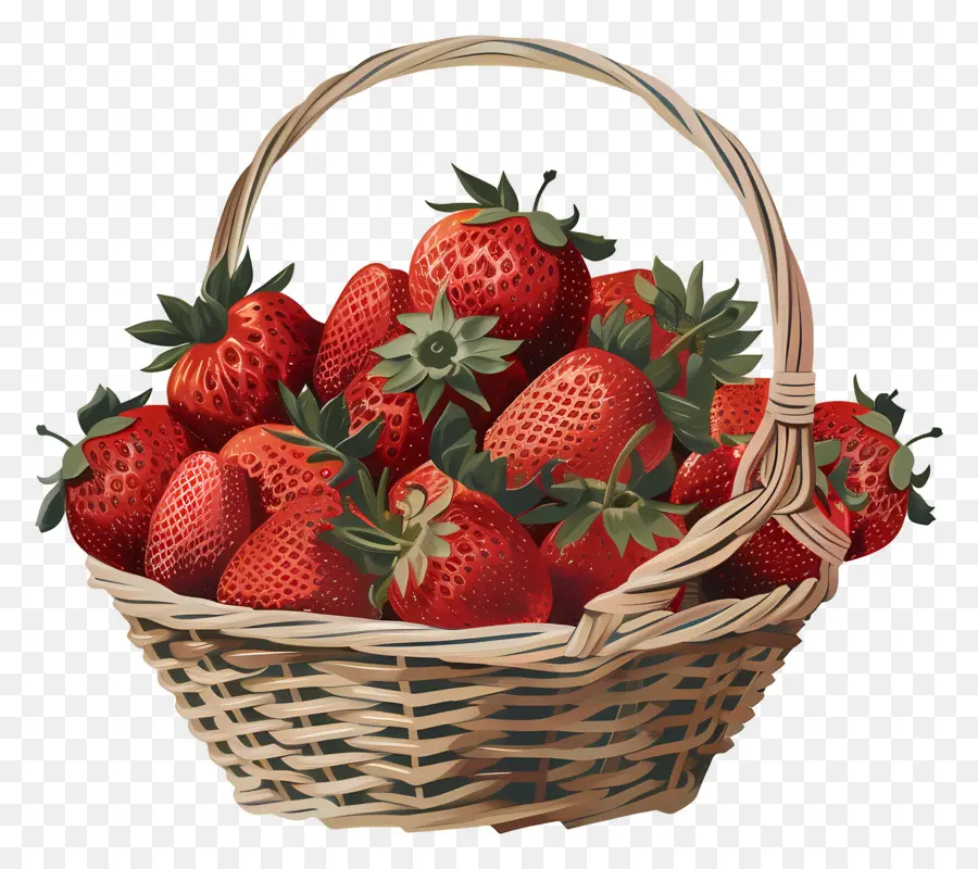 Panier De Fraises，Fraises PNG