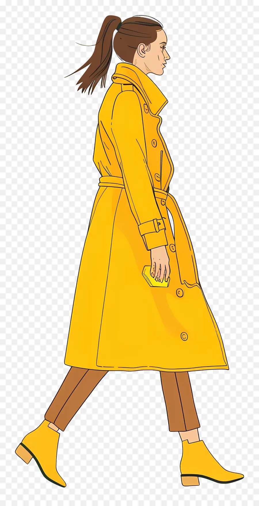 La Marche Femme，Trench Coat PNG