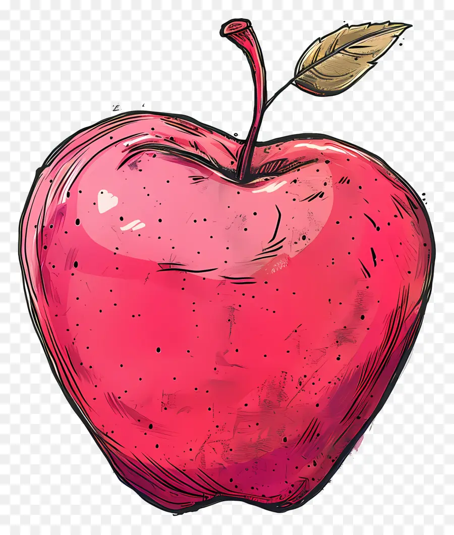 Dessin Animé Apple，Pomme Rouge PNG