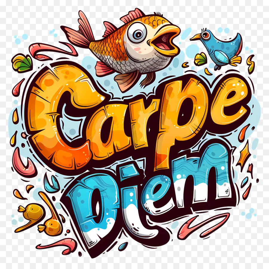 Carpe Diem，La Typographie PNG
