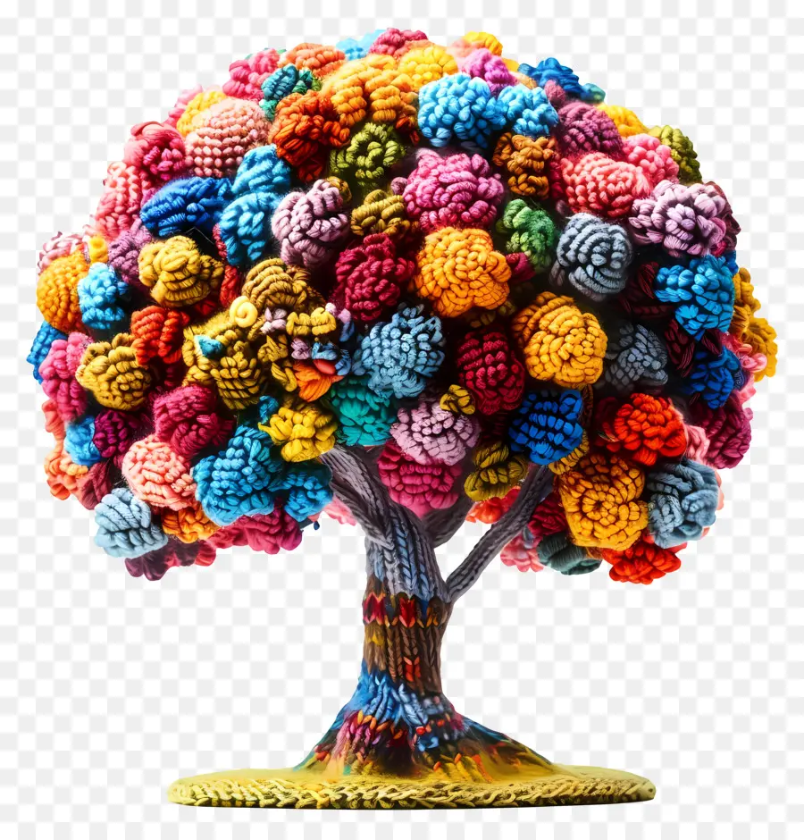 Tricoté，Arbre Au Crochet PNG