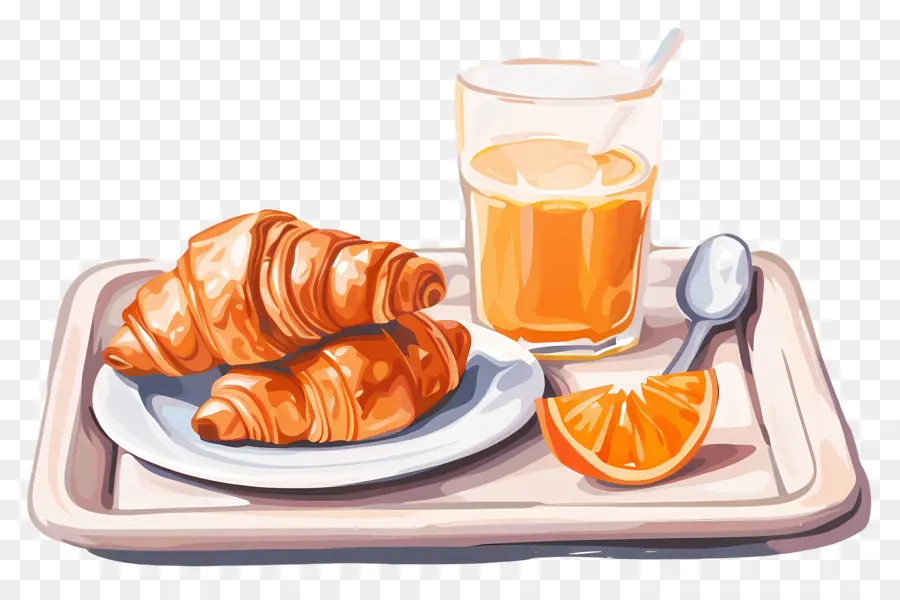 Le Petit Déjeuner，Croissants PNG