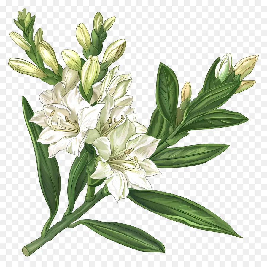 Fleur De Tubéreuse，Fleur De Jasmin PNG