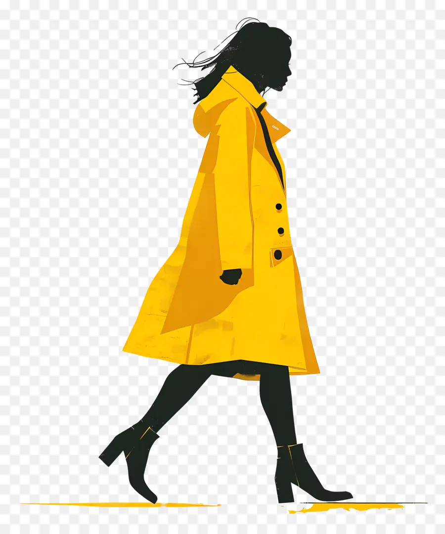 La Marche Femme，Trench Coat PNG