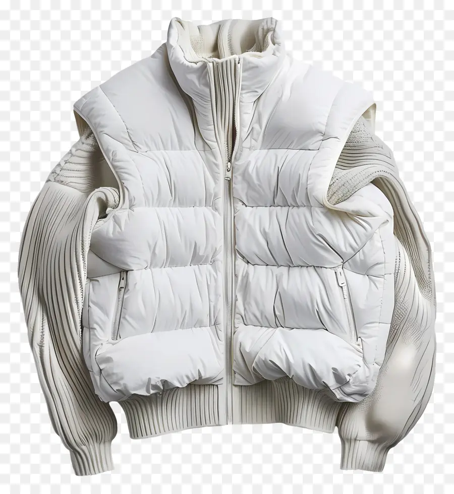 Manteau D'hiver，Gilet Blanc PNG