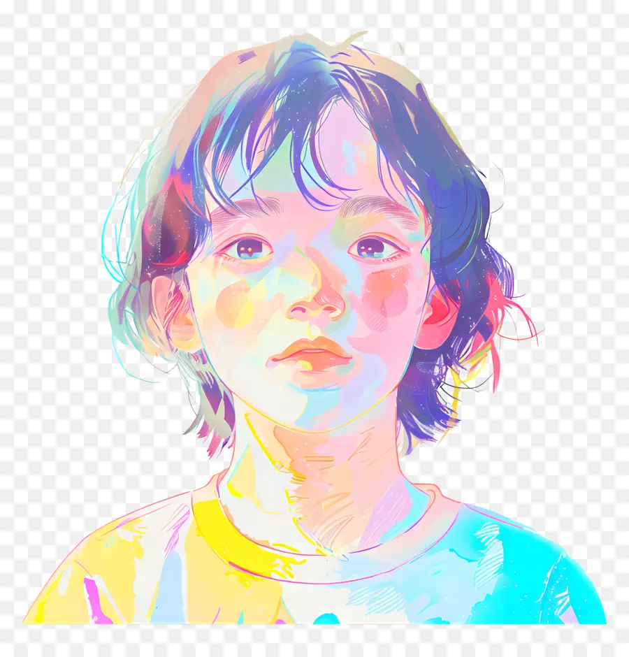 Anime Enfant，Peinture PNG