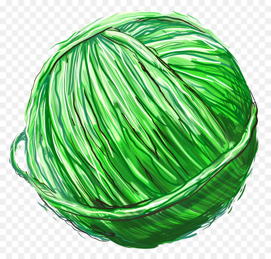 Boule De Fil Vert，Fil Vert PNG