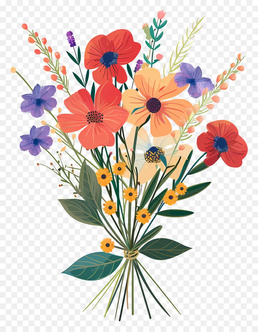 Mixte Bouquet De Fleurs，Bouquet PNG