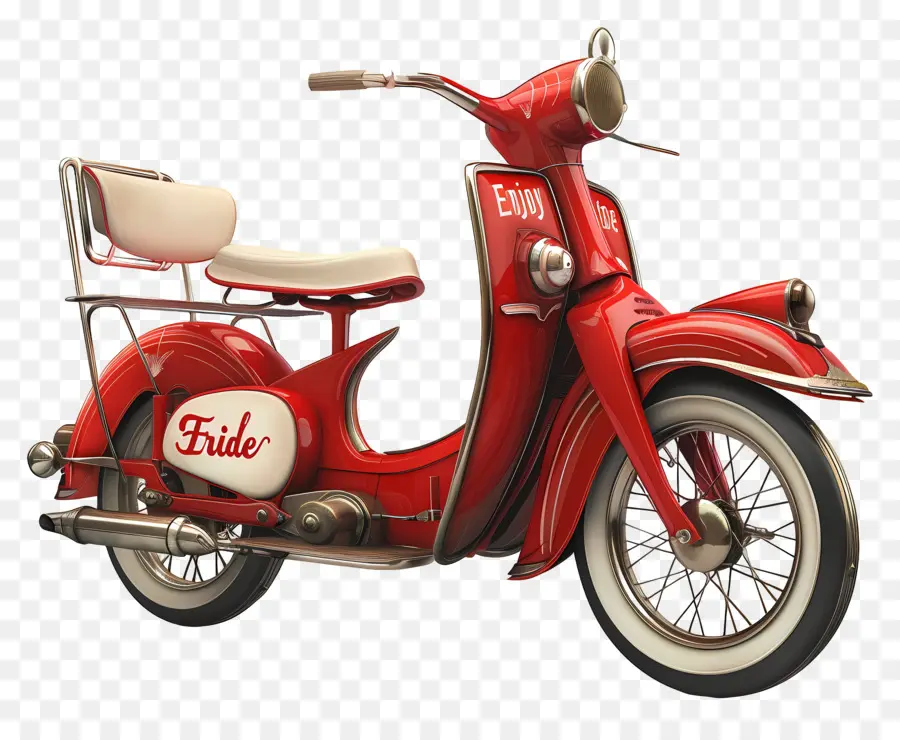 Profiter De La Balade，Scooter à Moteur Vintage PNG