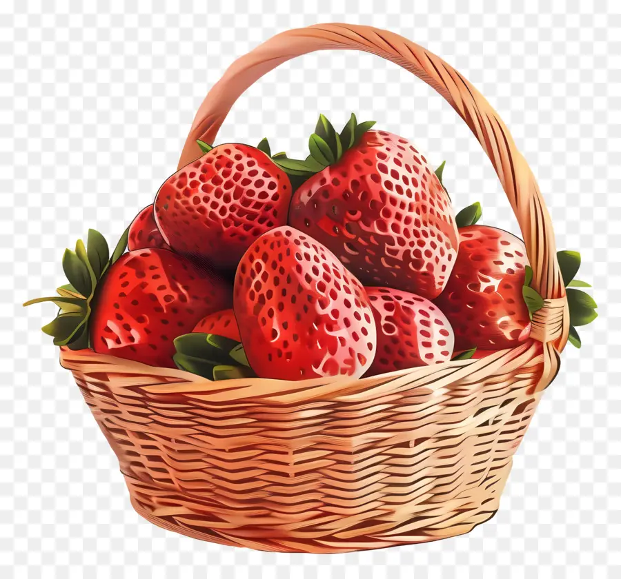 Panier De Fraises，Fraises PNG