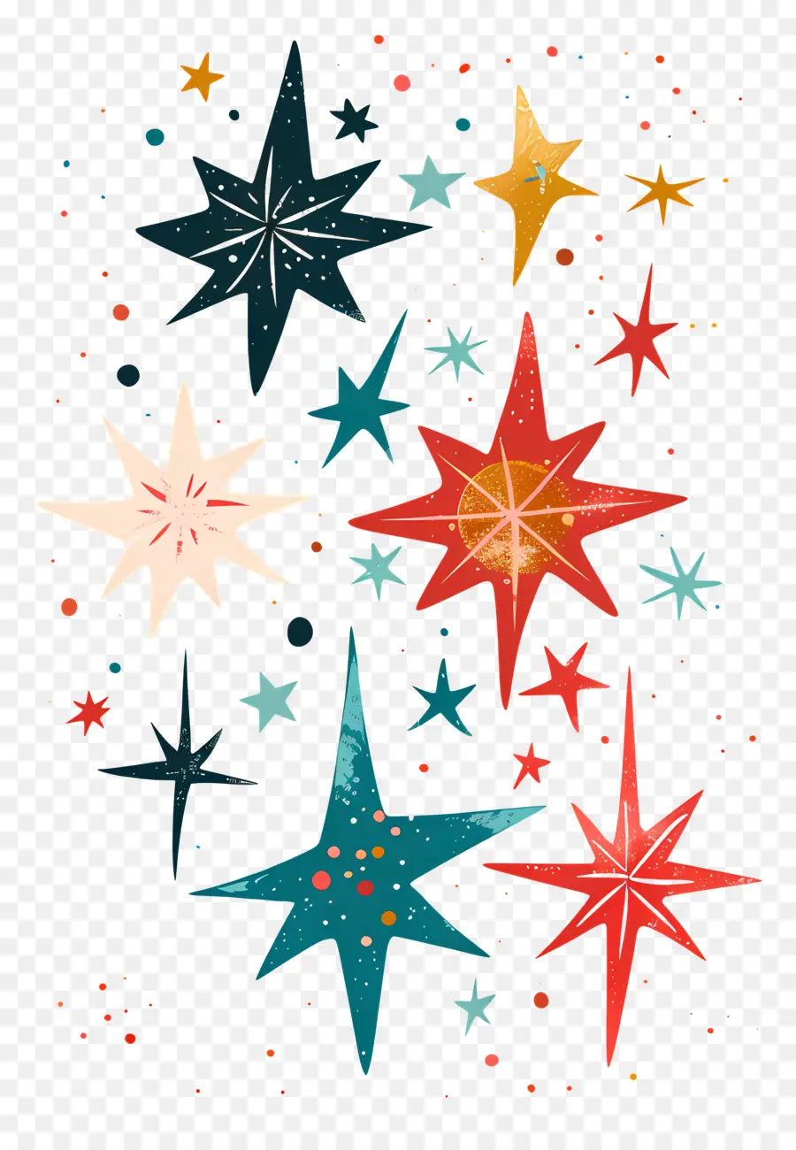 Étoiles De Noël，étoiles Dessinées à La Main PNG