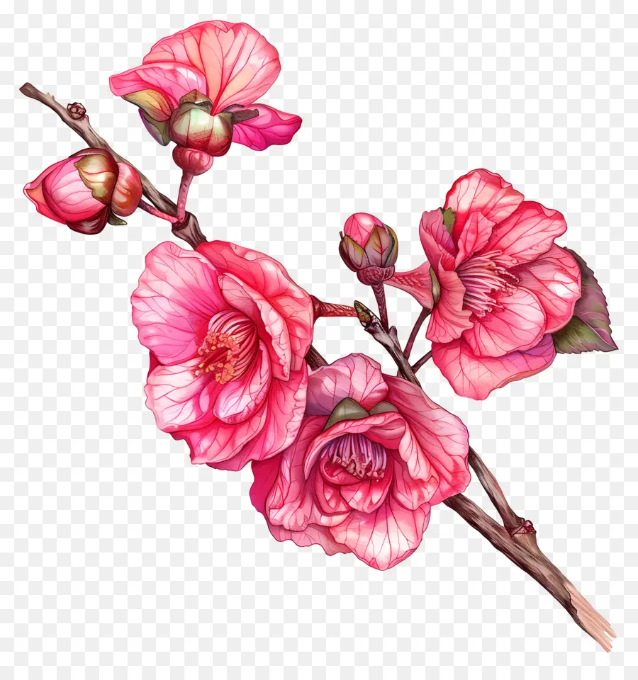 Bégonia Fleur，Les Fleurs De Pêchers PNG