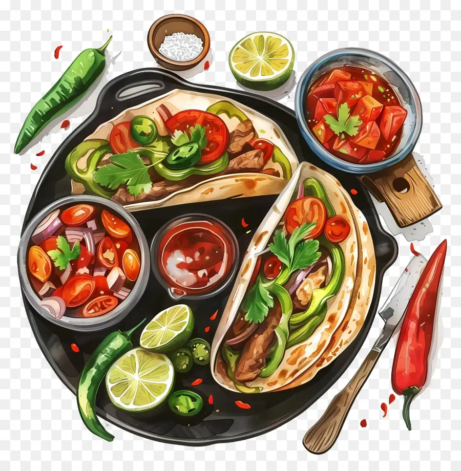 Les Fajitas，Tacos PNG