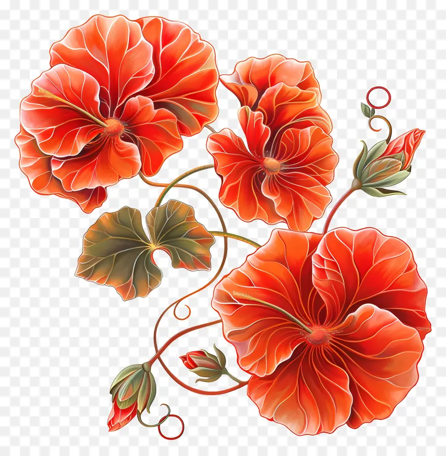 Bégonia Fleur，Des Fleurs D'orange PNG