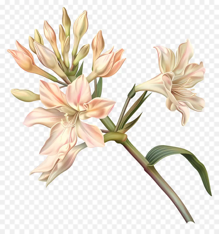 Fleur De Tubéreuse，Fleur Blanche PNG