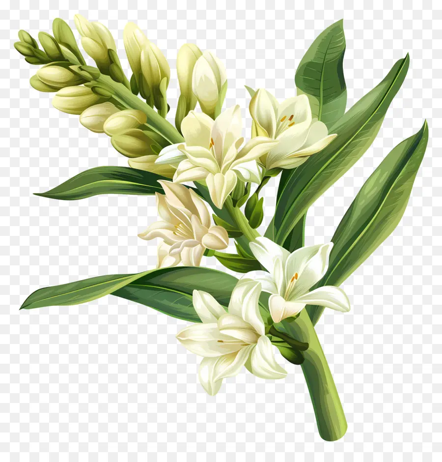 Fleur De Tubéreuse，Lys Blanc PNG