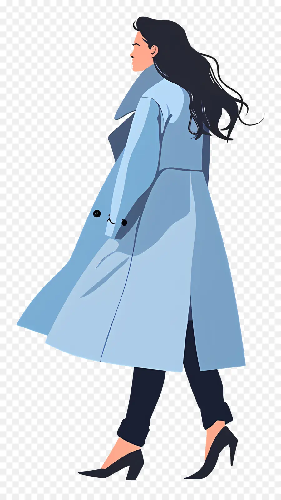 La Marche Femme，Trench Coat PNG