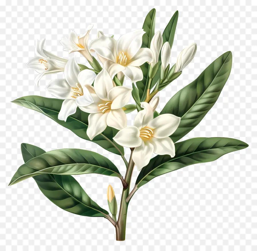 Fleur De Tubéreuse，Plante De Jasmin PNG