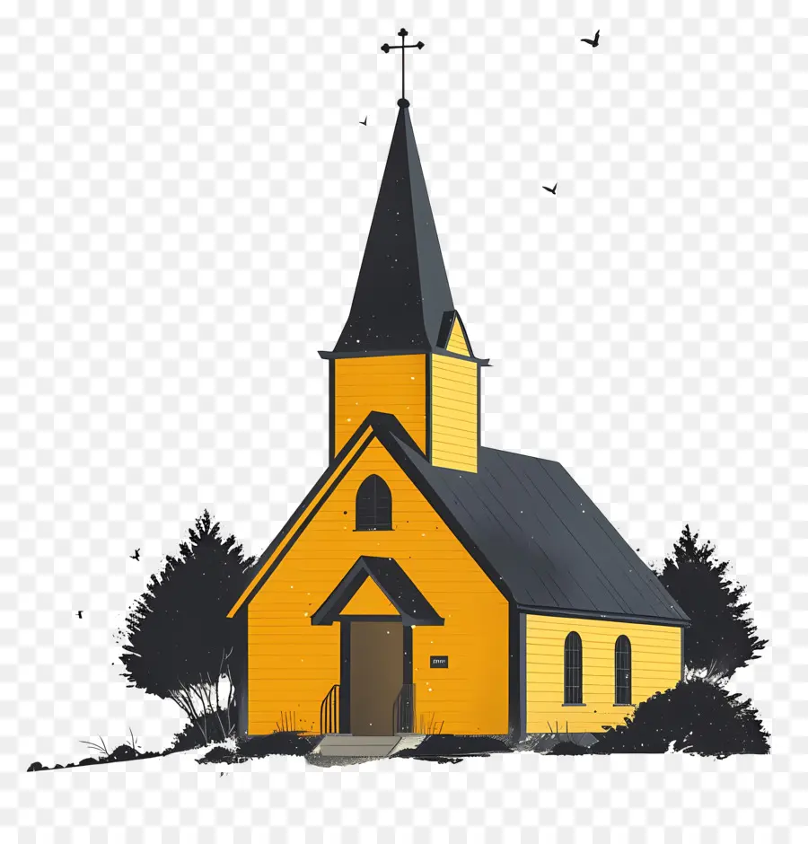 L'église，Le Jaune De L'église PNG