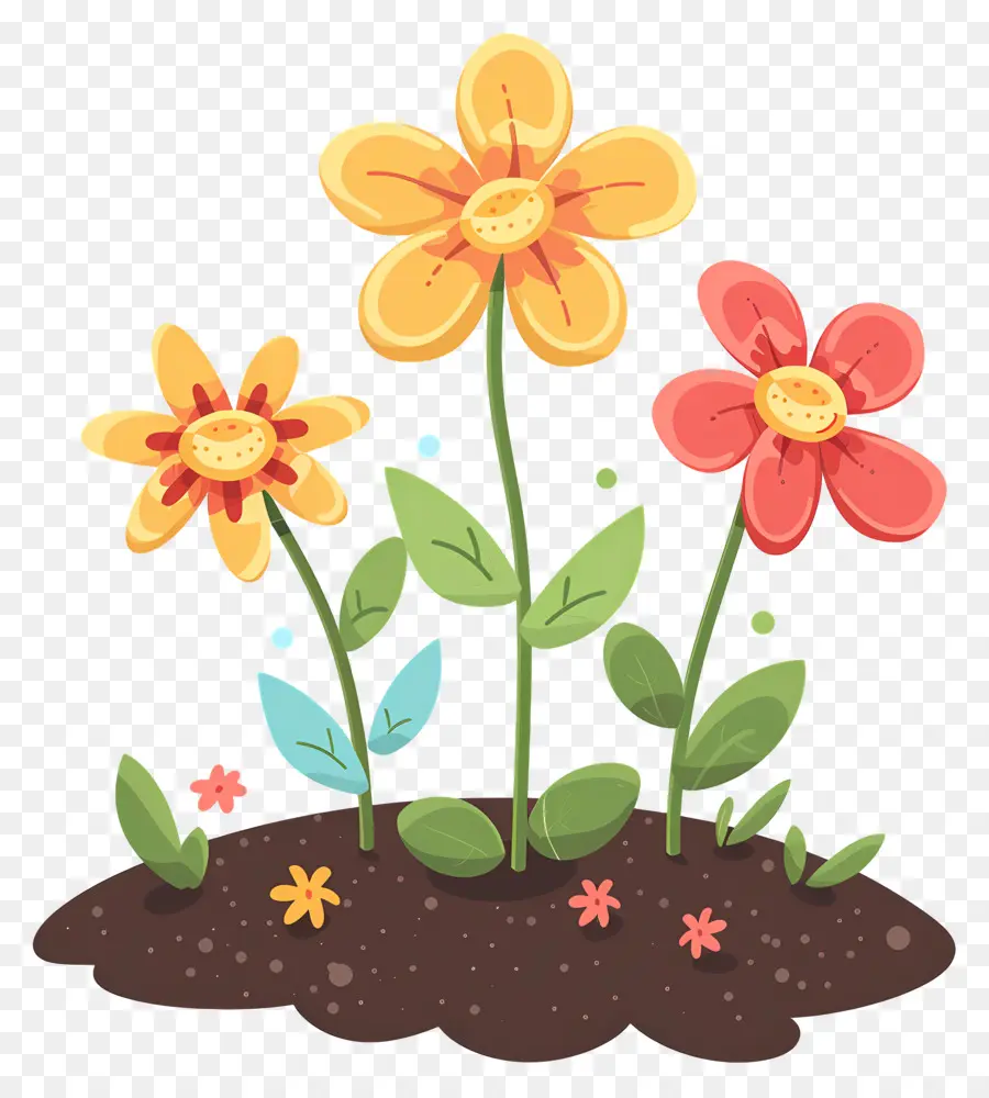 Fleurs Qui Poussent，Le Jardin Des Fleurs PNG