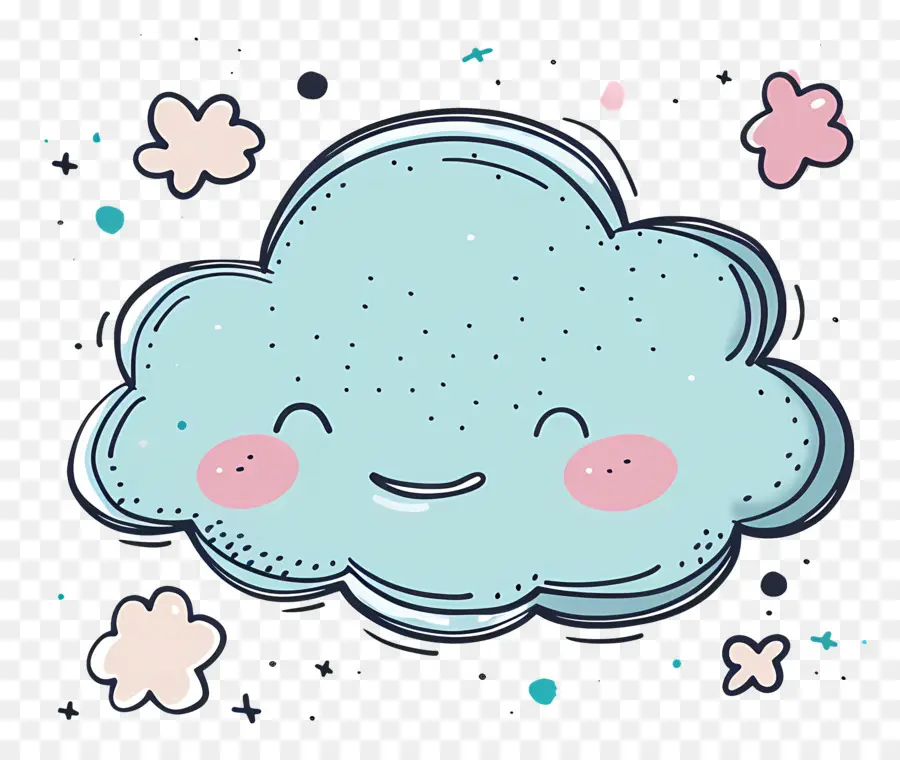 Dessin Animé Cloud，Des Nuages Roses PNG