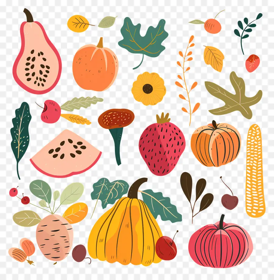 La Récolte De L'automne，Fruits PNG
