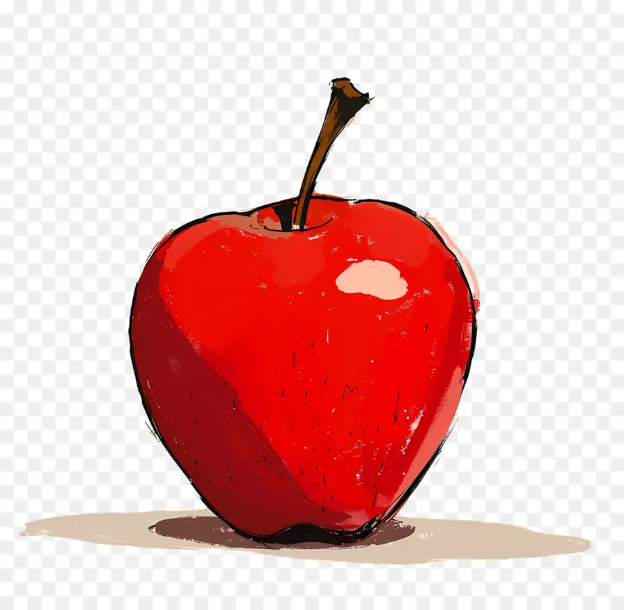 Dessin Animé Apple，Pomme Rouge PNG