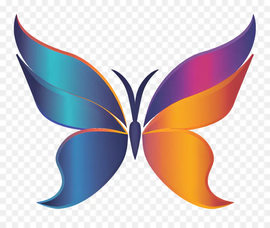 Conception Simple，Logo En Forme De Papillon PNG