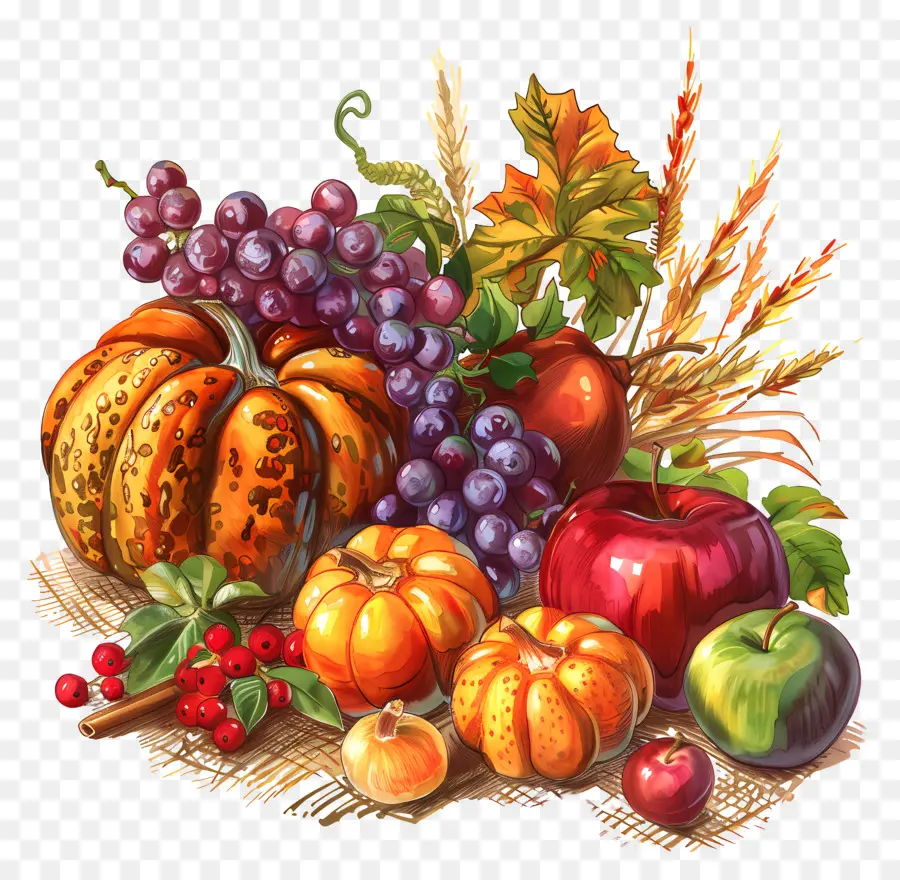 La Récolte De L'automne，Raisins PNG