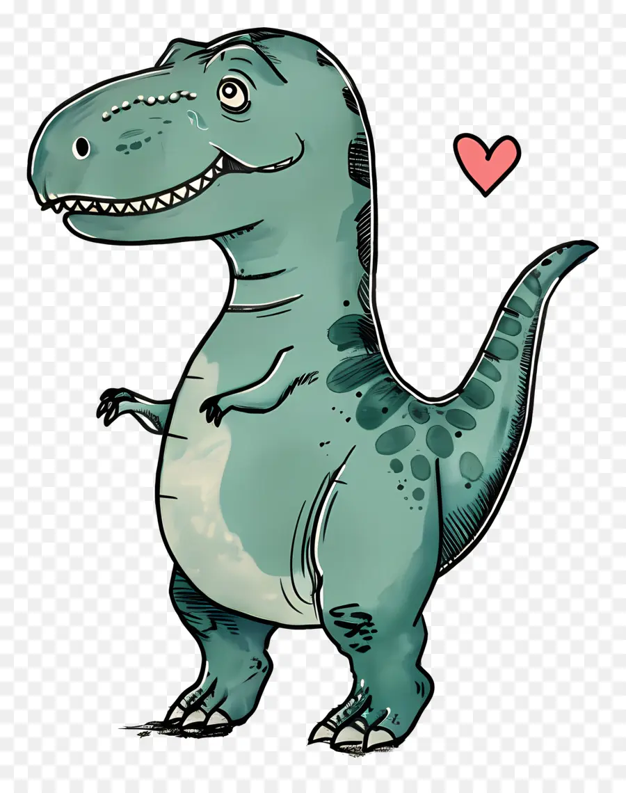 Dessin Animé Dinosaure，Dinosaure Vert PNG