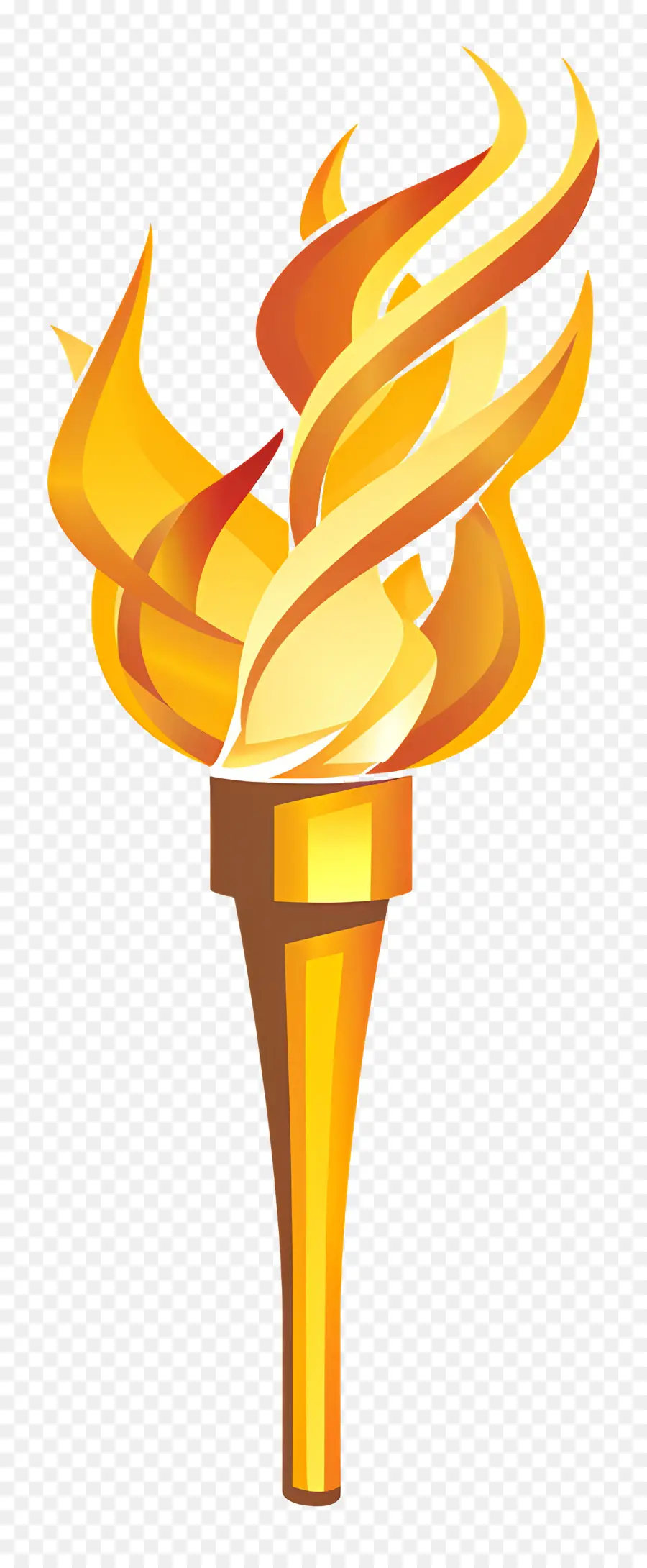 La Flamme Olympique，Torche En Or PNG