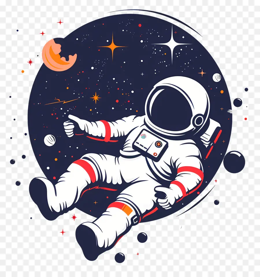 Astronaute Flottant，Lune PNG
