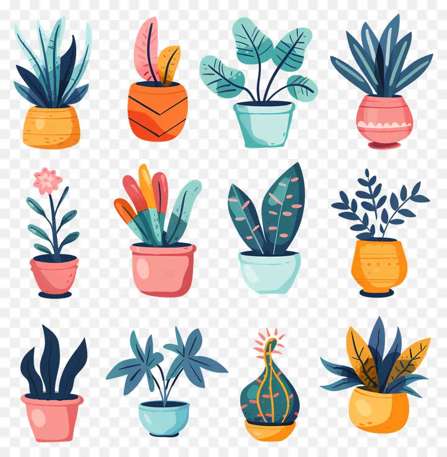 Les Plantes，Les Plantes En Pot PNG