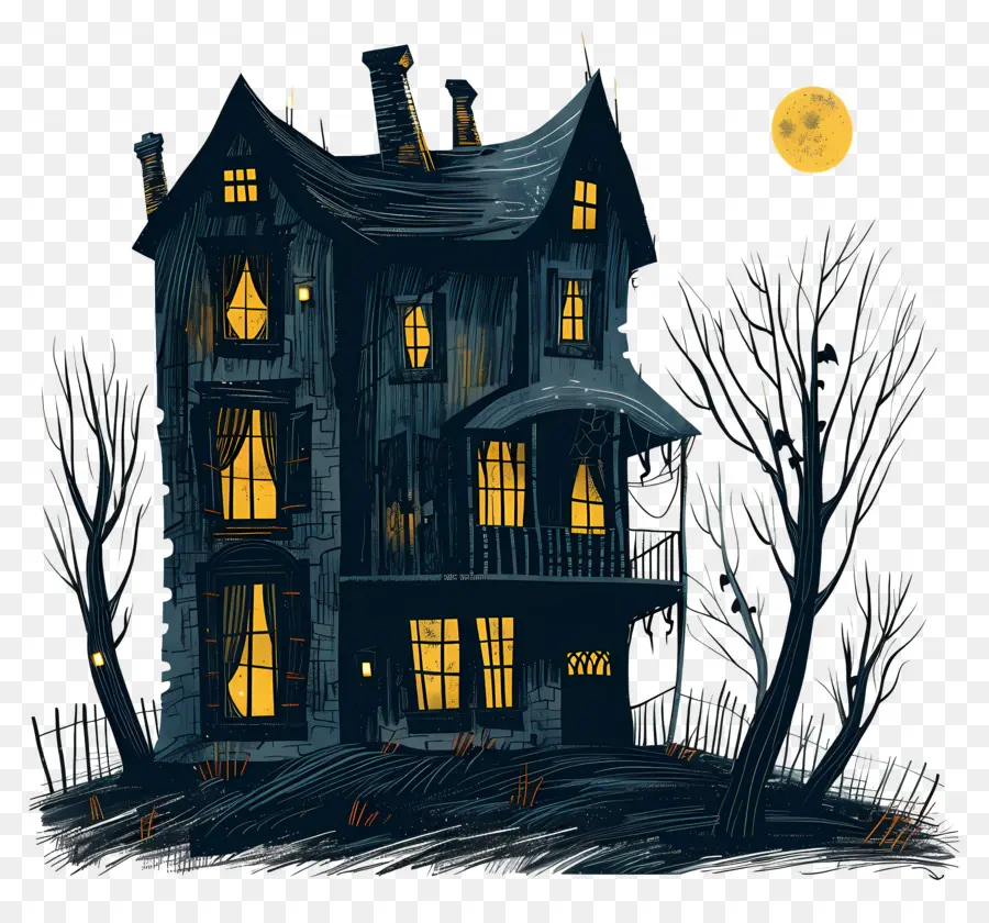 Maison Hantée，Maison Spooky PNG