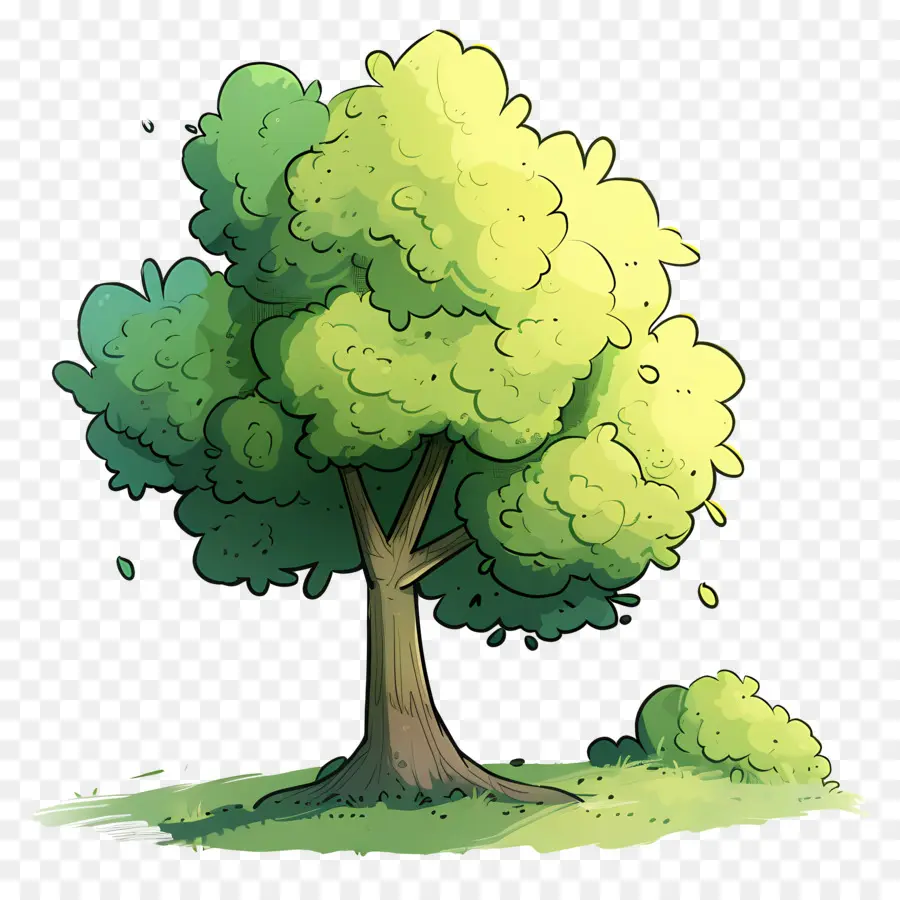 Dessin Animé Arbre，Arbre Vert PNG