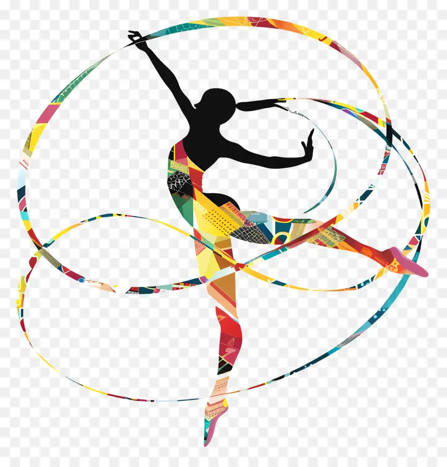 La Gymnastique Rythmique，Silhouette PNG