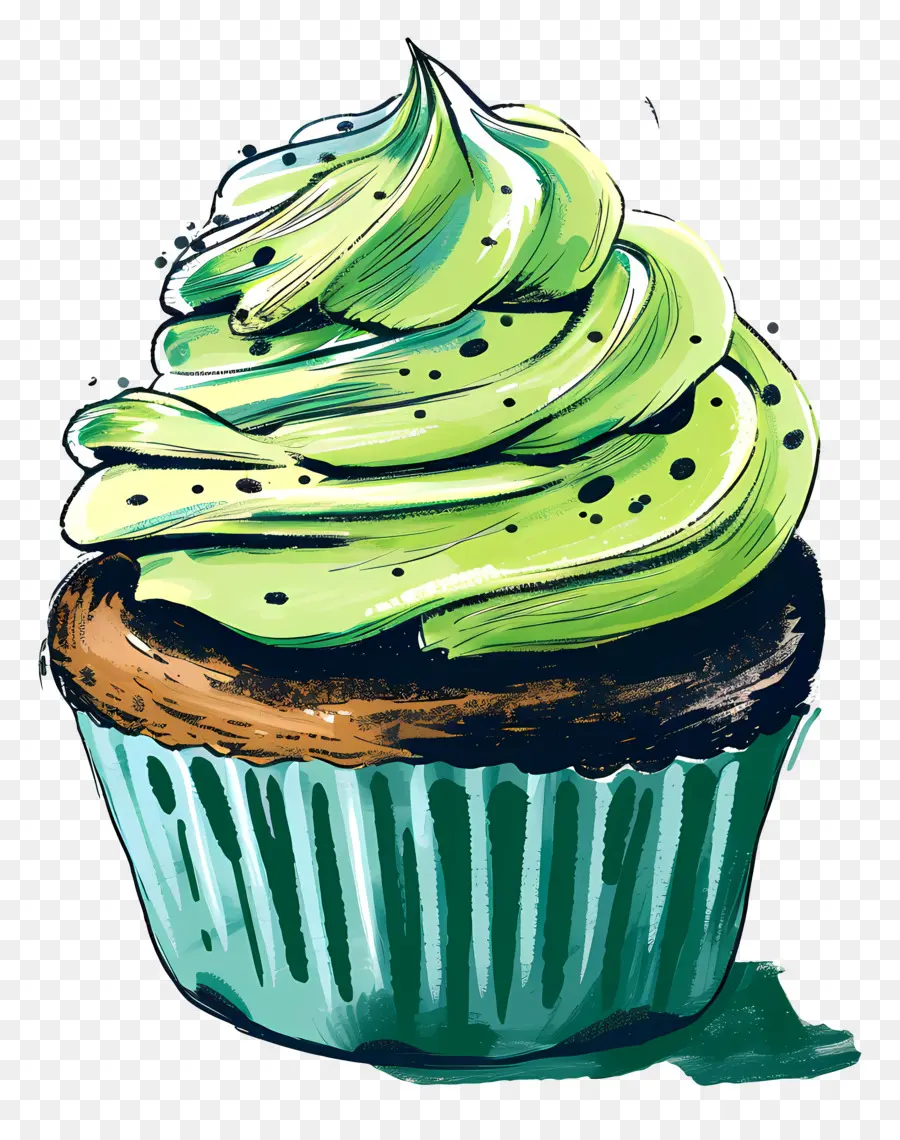 Cupcake，Vert Gâteau PNG