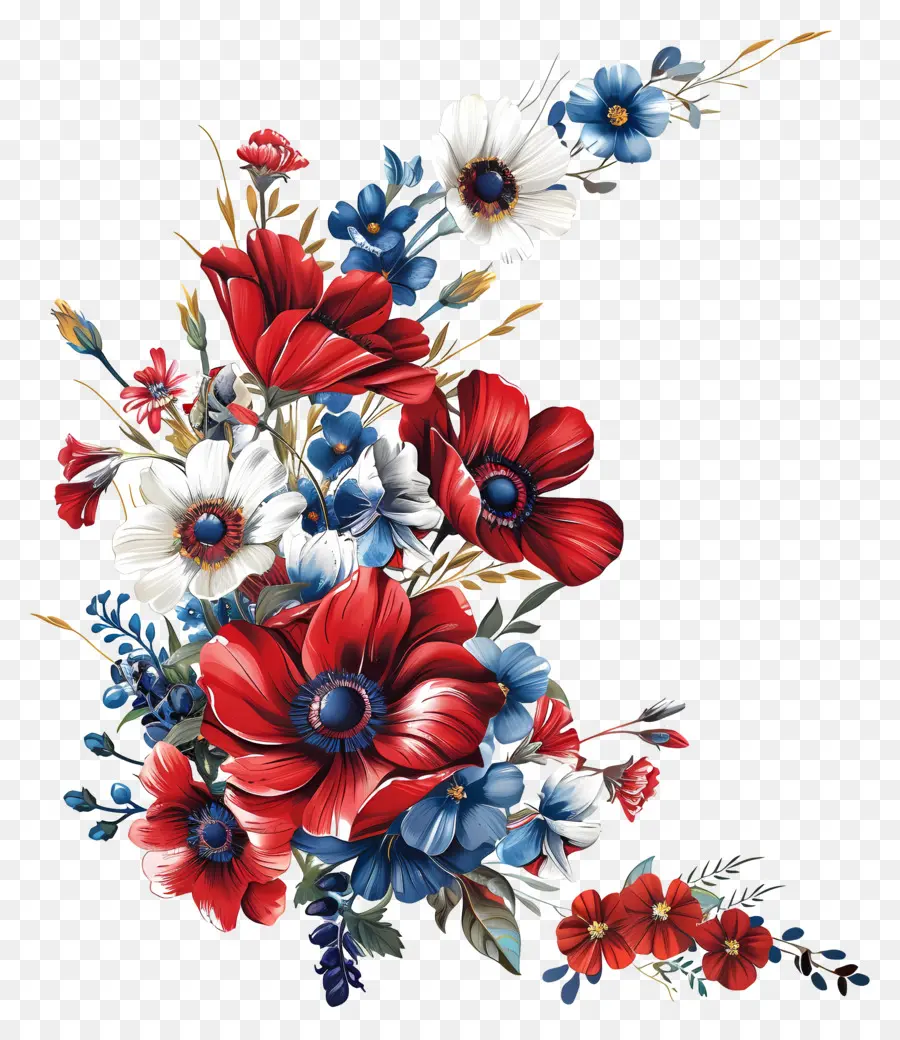 4 Juillet，Fleur PNG