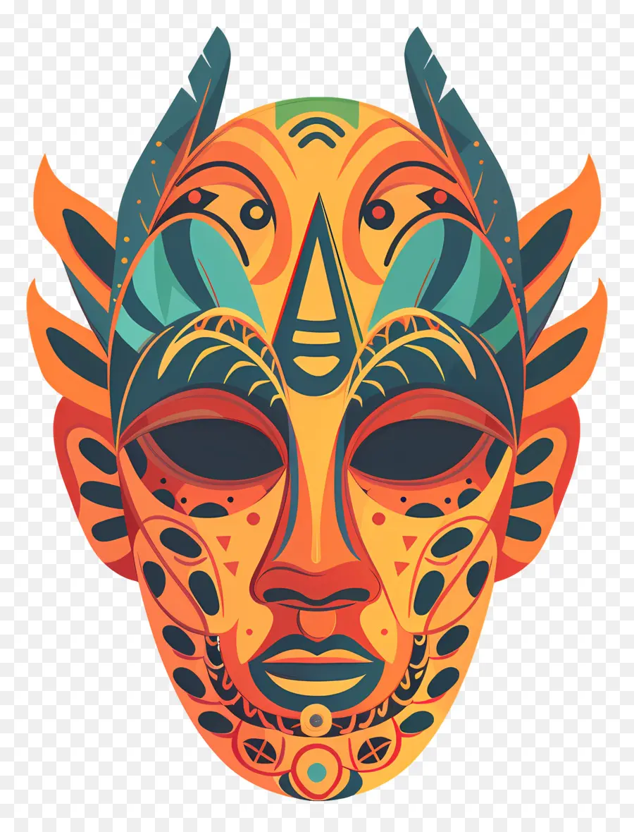 Masque Culturel，Masque De Dessin à La Main PNG