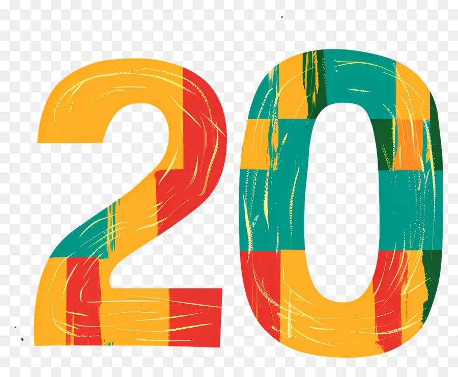 Numéro 20，Coloré PNG